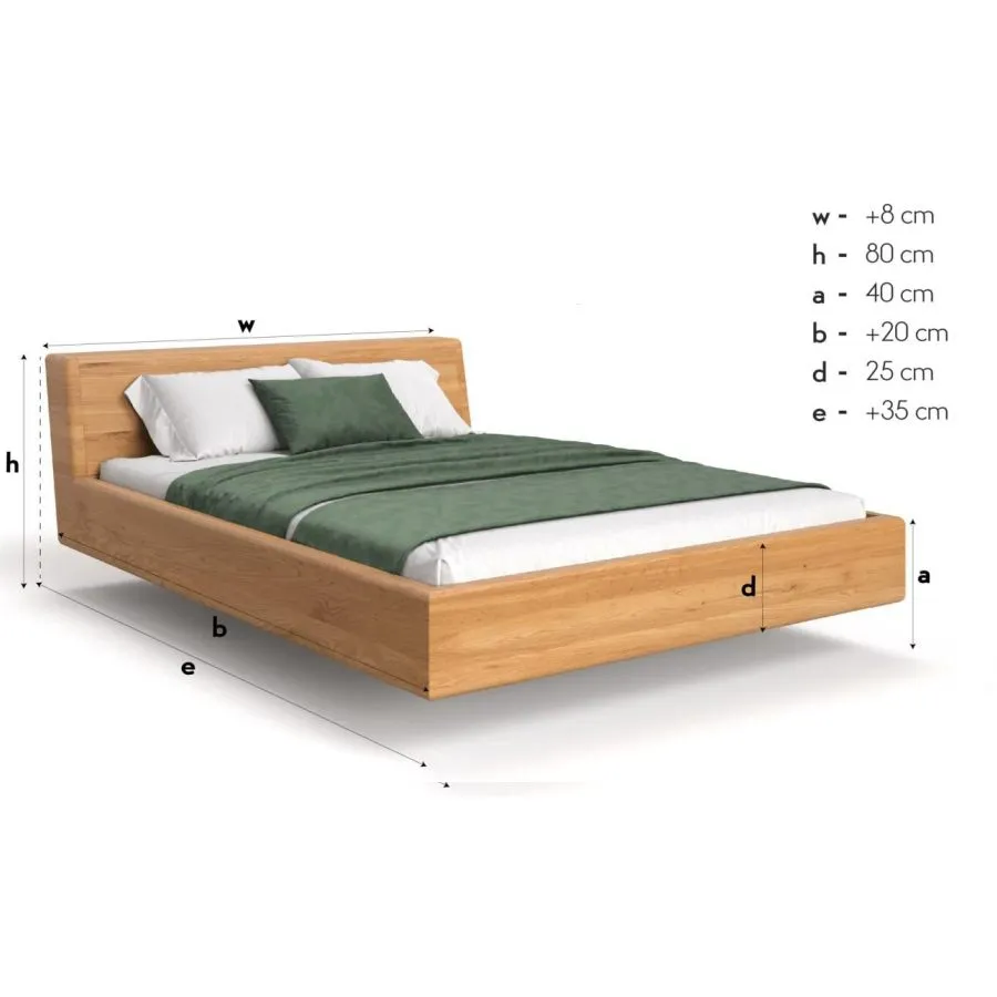 Dimensions lit flottant collection Livio