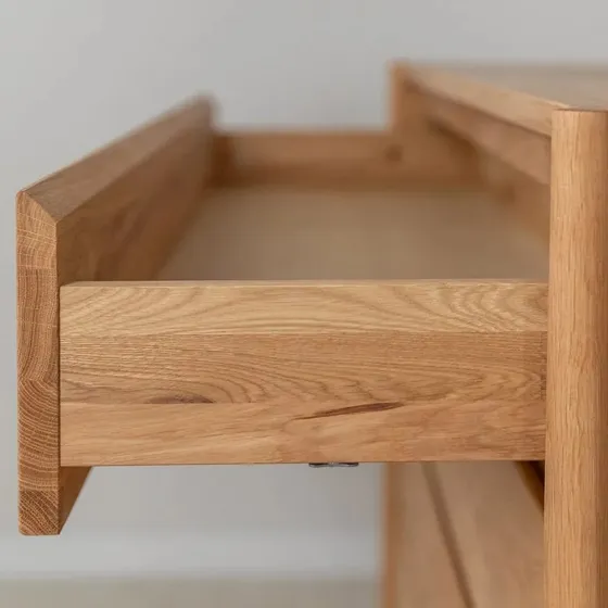 Commode Bois Massif  4 Tiroirs KUMO – Chêne Massif