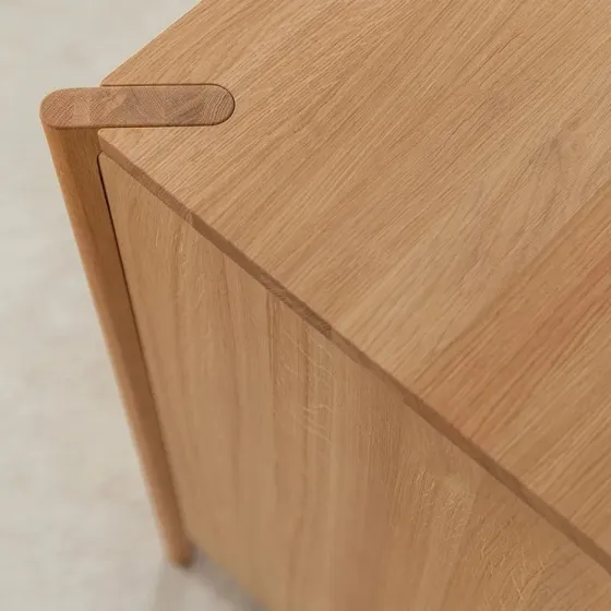 Commode Bois Massif  4 Tiroirs KUMO – Chêne Massif