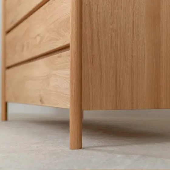 Commode Bois Massif  4 Tiroirs KUMO – Chêne Massif