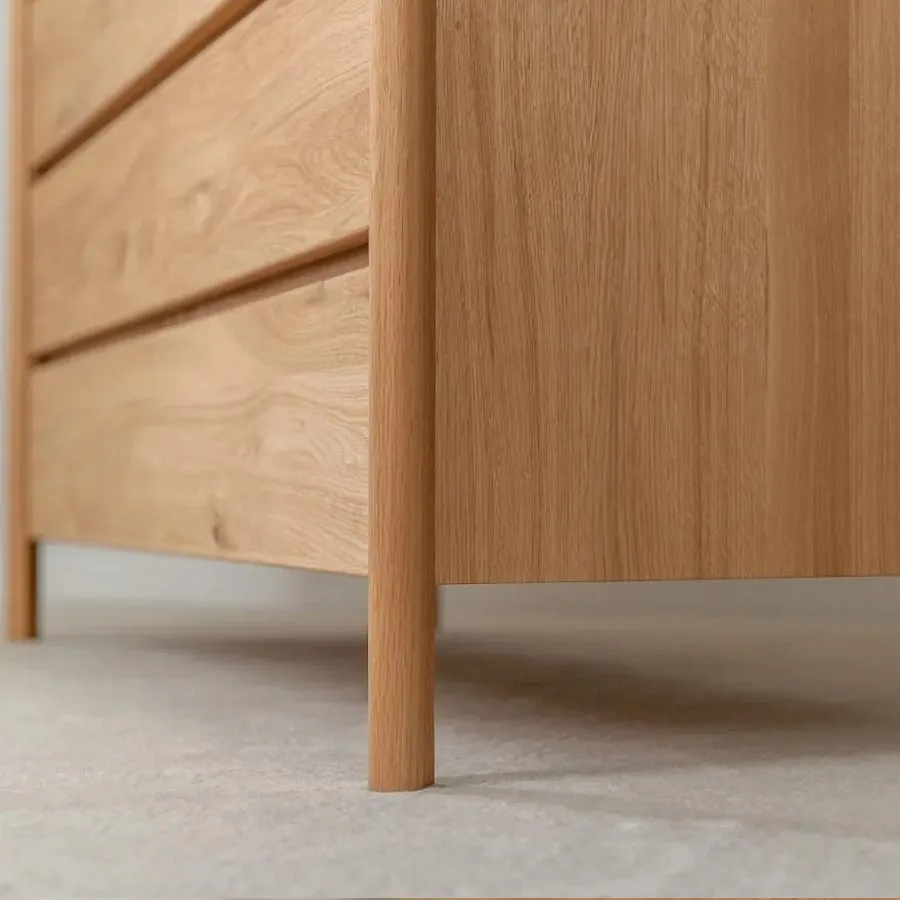 Commode Bois Massif  4 Tiroirs KUMO – Chêne Massif