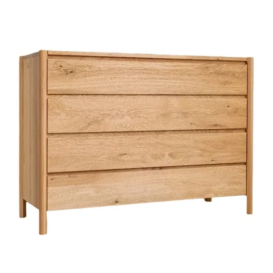 Commode Bois Massif  4 Tiroirs KUMO – Chêne Massif