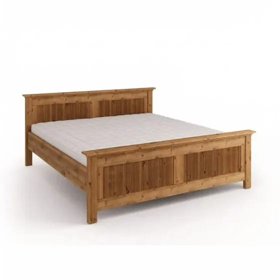 Lit en pin massif finition naturel collection Verde