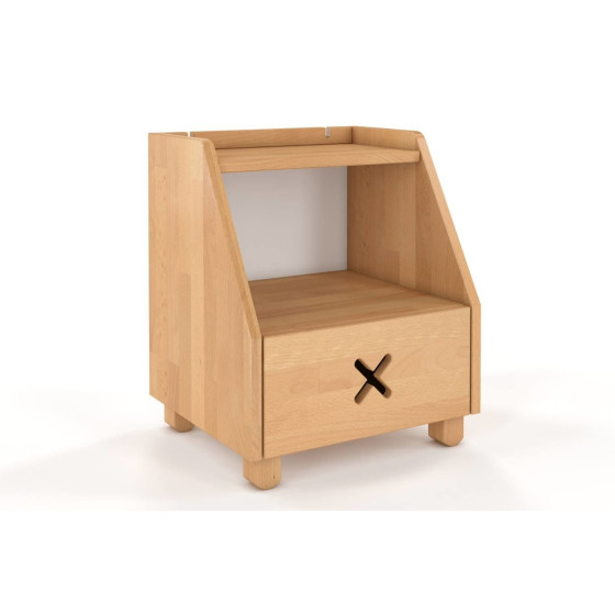 Table de chevet en bois niche de rangement design scandinave collection NIKO