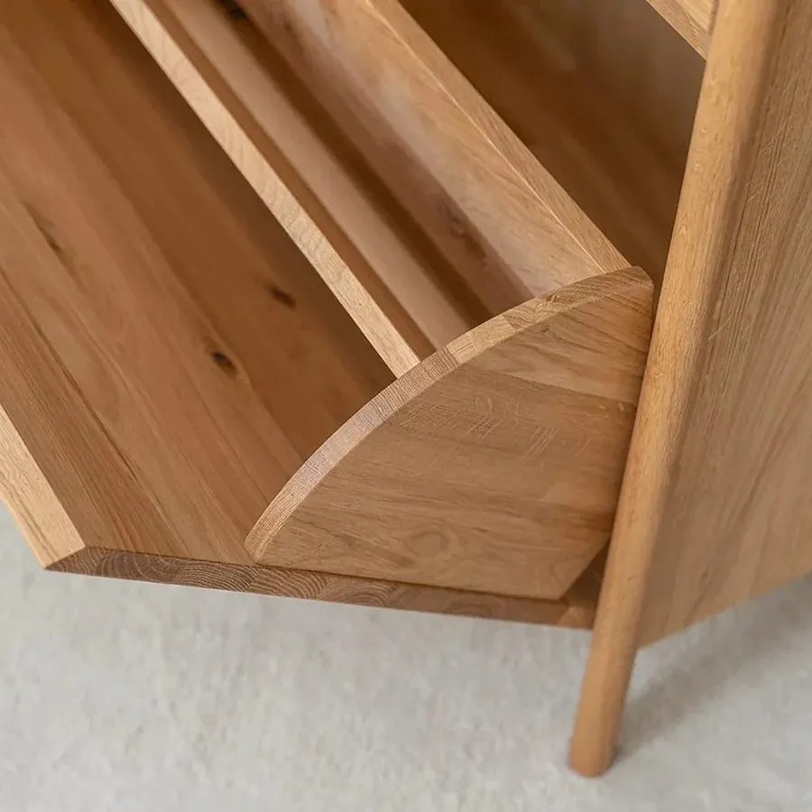 Meuble chaussure en bois chêne massif KUMO | Naturel, Marron
