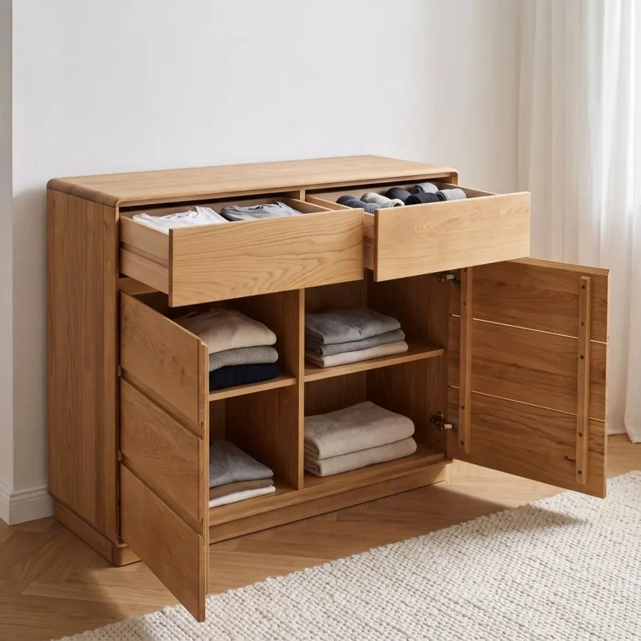 commode chêne clair pour chambre a coucher collection VOLA