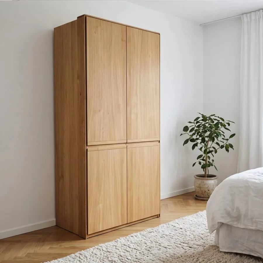 Mobilier en bois chêne clair pour chambre collection VOLA