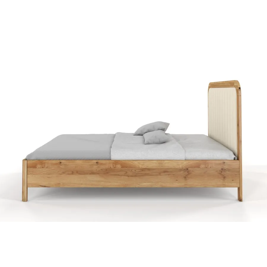 Lit en chêne massif 140x190 naturel collection VERDE