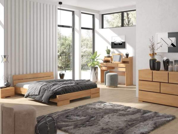 Meubles en bois hêtre massif pour chambre à coucher